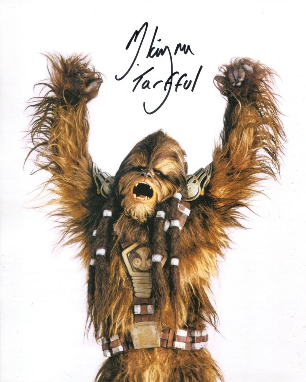 Lot 595: Star Wars Wookie 8x10 photo signed by aussie...