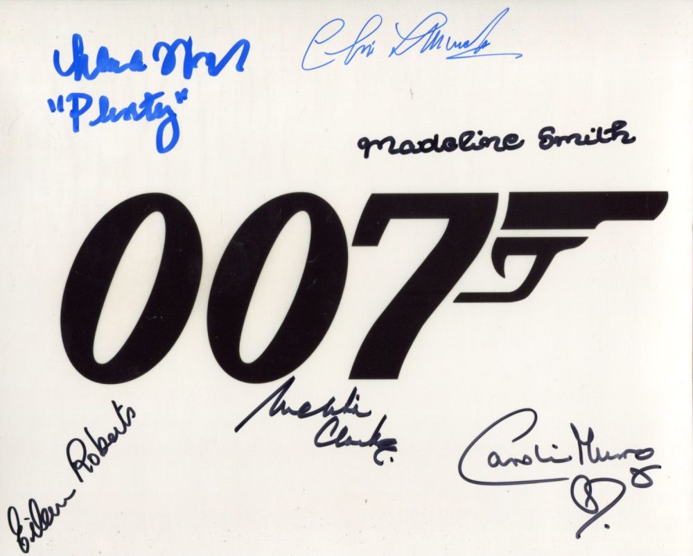 Lot 613: 007 James Bond movie logo 8x10 photo signed...