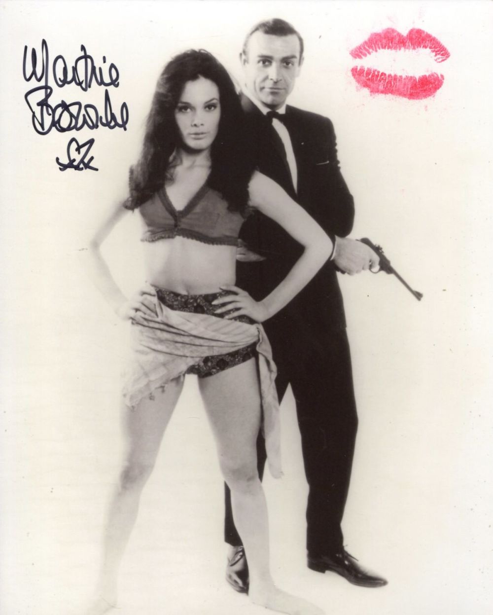 Lot 617: 007 James Bond actress Martine Beswick signed and...