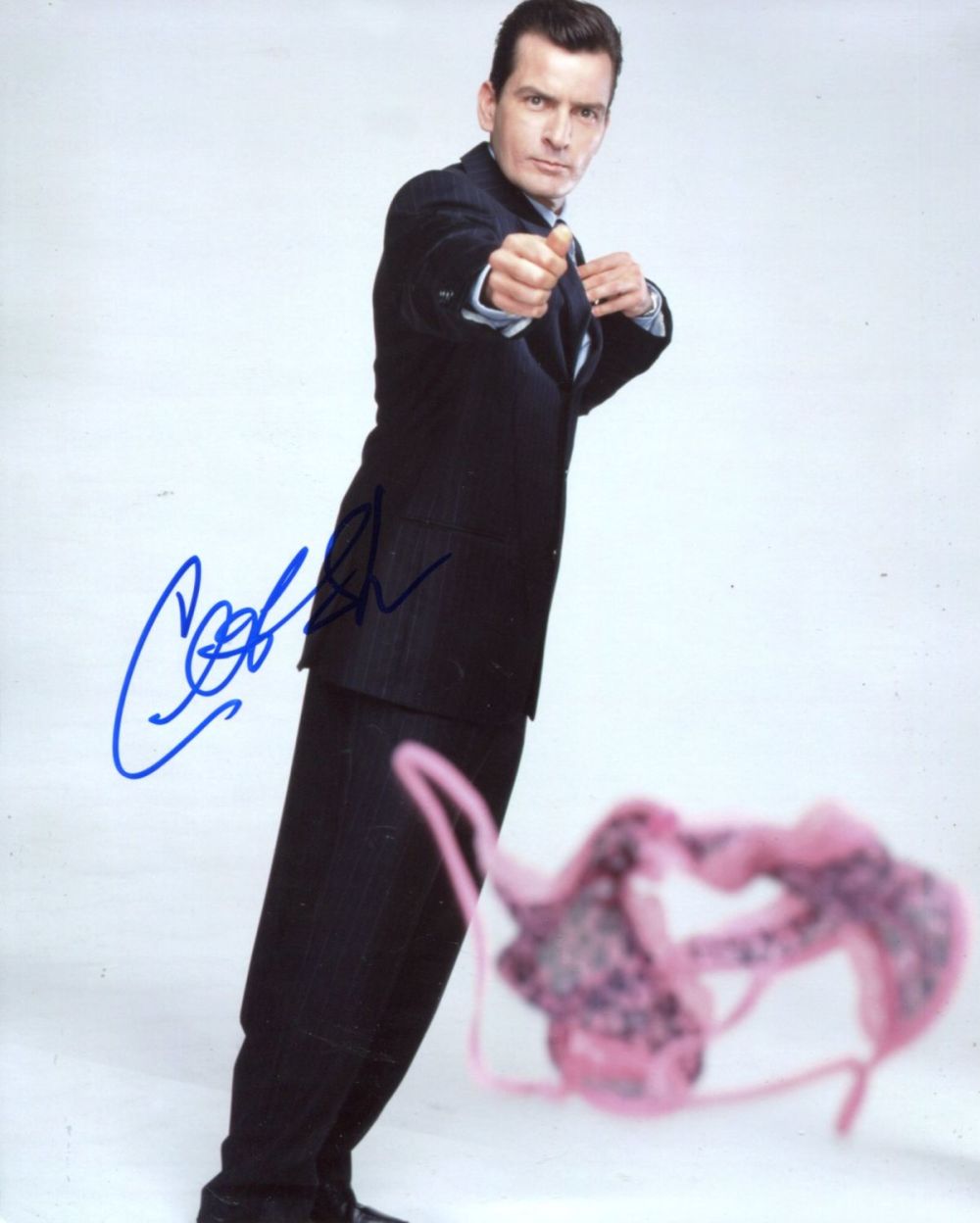 Lot 676: Charlie Sheen, Men Behaving Badly actor signed 8x10...