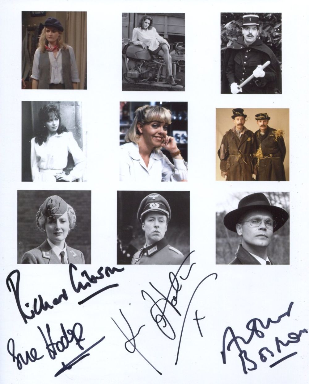 Lot 732: Allo Allo cast signed 8x10 comedy series photo...