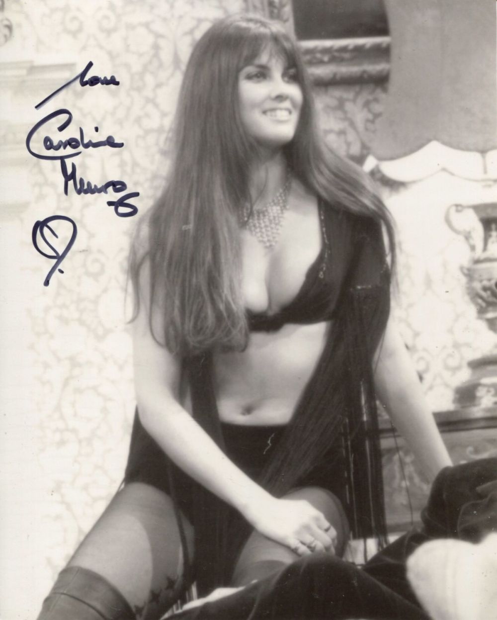 Lot 764: 007 Bond actress Caroline Munro signed sexy pose...