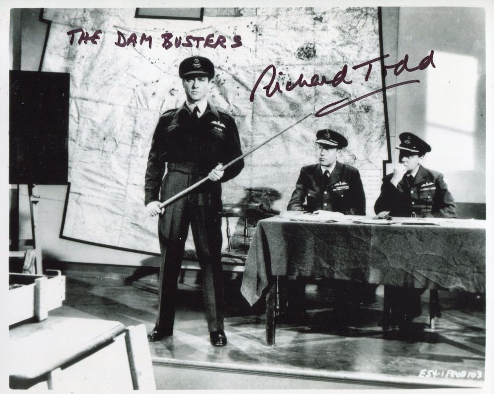 Lot 775: WW2 Dambusters movie 8x10 photo signed by actor...