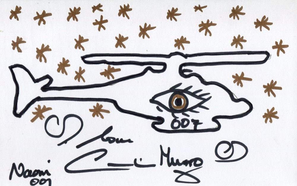 Lot 778: 007 James Bond art, 8x5 inch card with...