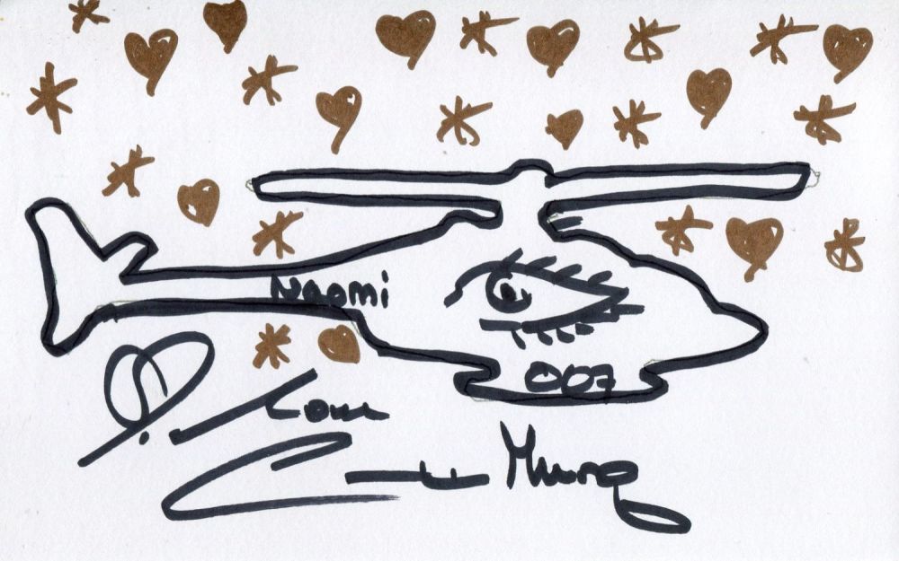 Lot 779: 007 James Bond art, 8x5 inch card with...