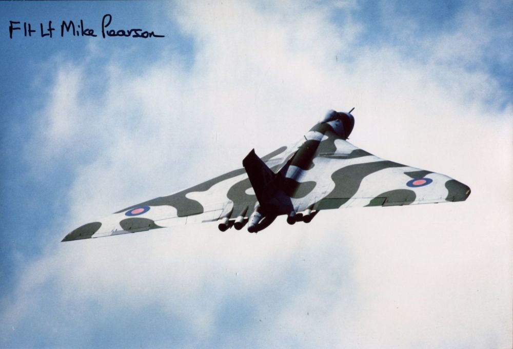 Lot 787: RAF Vulcan bomber 8x12 photo signed by cold...