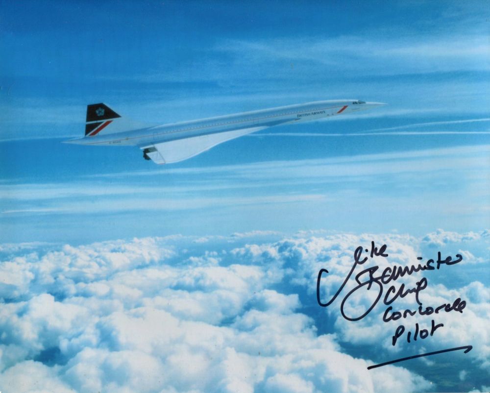 Lot 791: Concorde in flight 8x10 photo signed by Concorde...