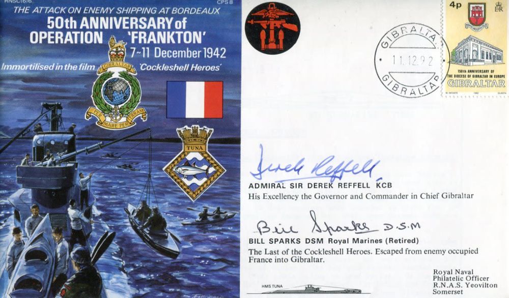 Lot 799: Cockleshell Heroes FDC signed by actual raid participant...