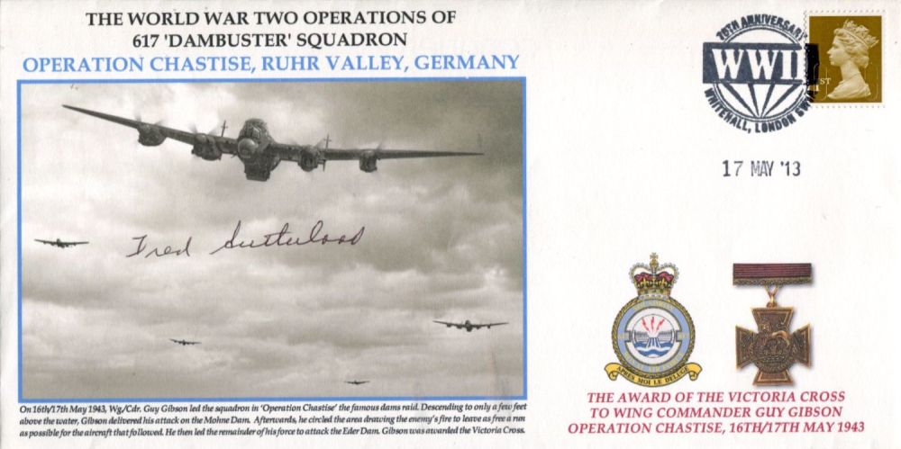 Lot 808: RAF Dambusters 617 Squadron cover signed by Dams...