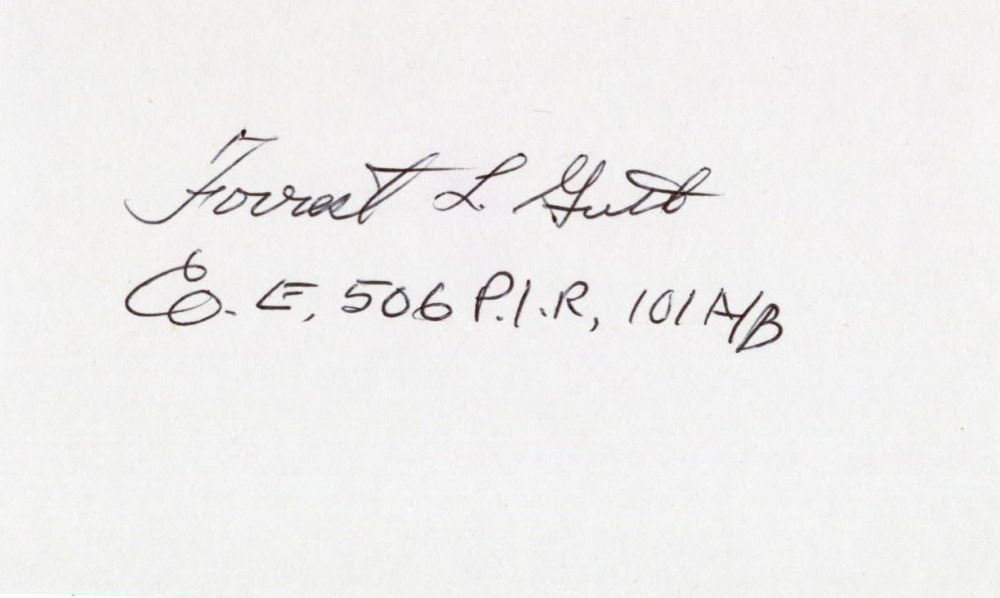 Lot 812: Band of Brothers WW2 Easy Company veteran Forrest...