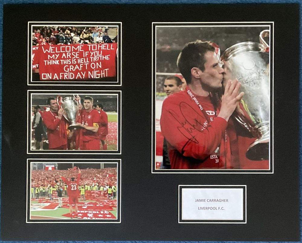 Lot 157: Football Jamie Carragher Signed 10x8 inch Photo, Set...
