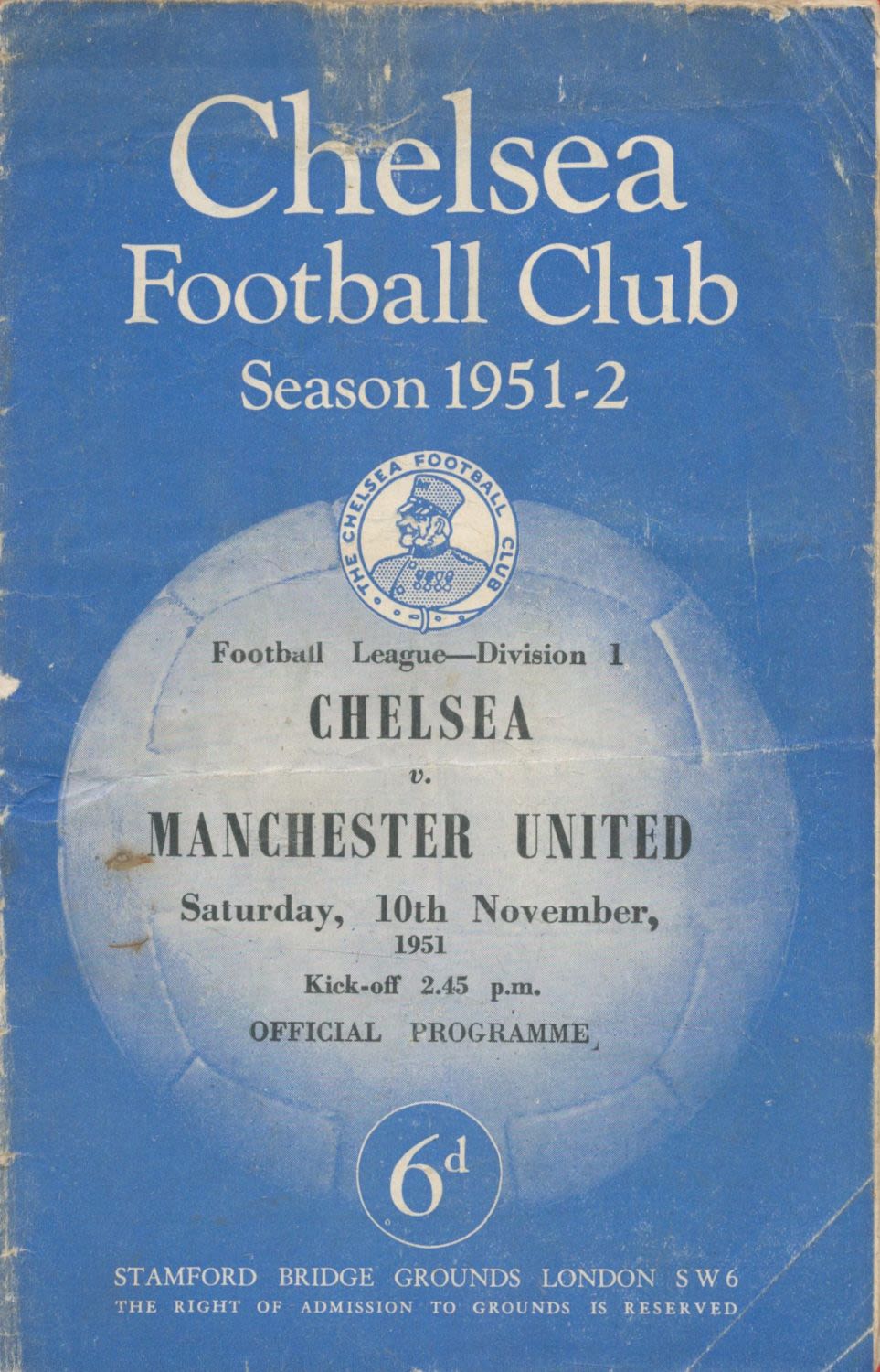 Lot 167: Football Chelsea FC Vintage Matchday Programme Vs Man...