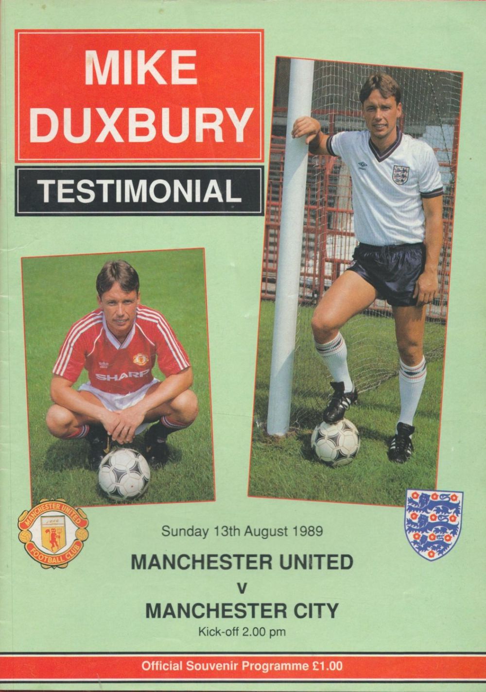 Lot 172: Football Vintage Mike Duxbury Testimonial Matchday Programme Sunday...