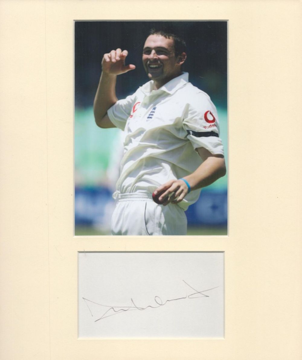 Lot 200: Steve Harmison 10x12 overall size mounted signature piece....