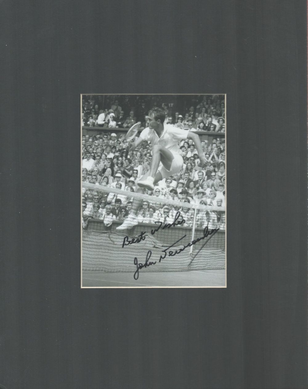 Lot 206: John Newcombe signed 14x11 overall size mounted signature...