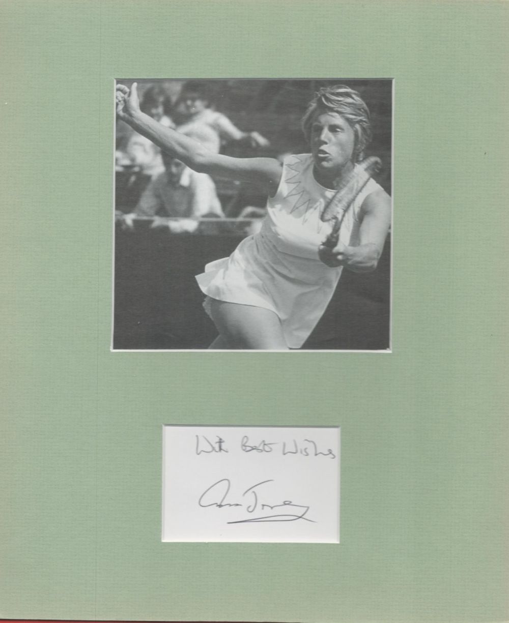 Lot 210: Ann Jones 10x12 overall size mounted signature piece....