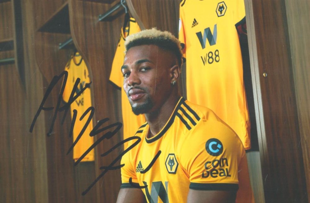 Lot 263: Football Adama Traore (Wolves) Signed 6x4 inch Colour...