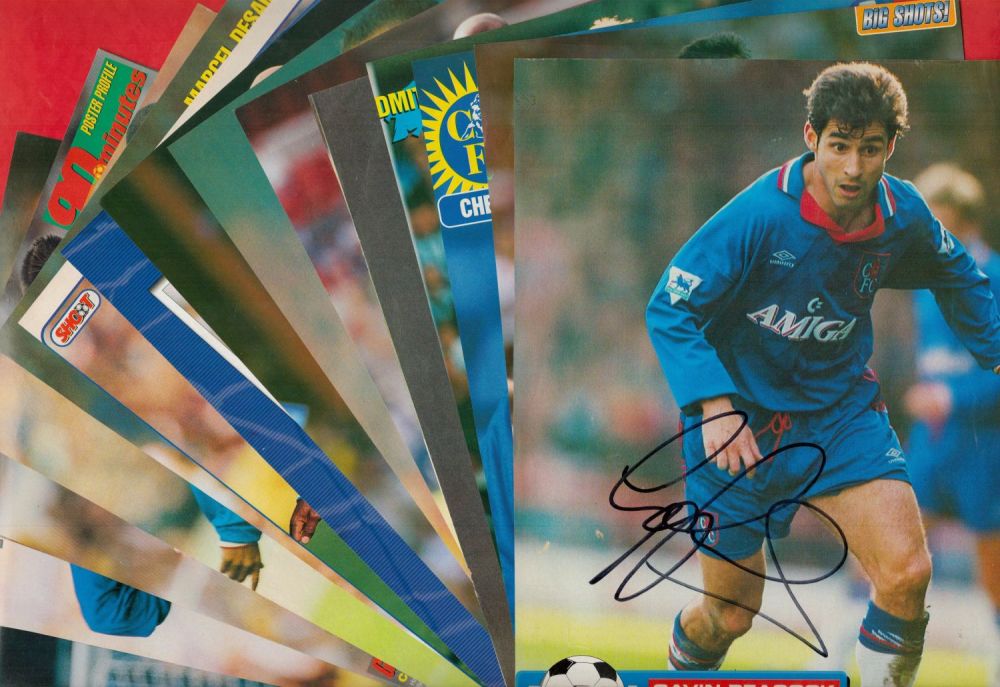 Lot 348: Football Chelsea FC Collection of 17 Signed MATCH...