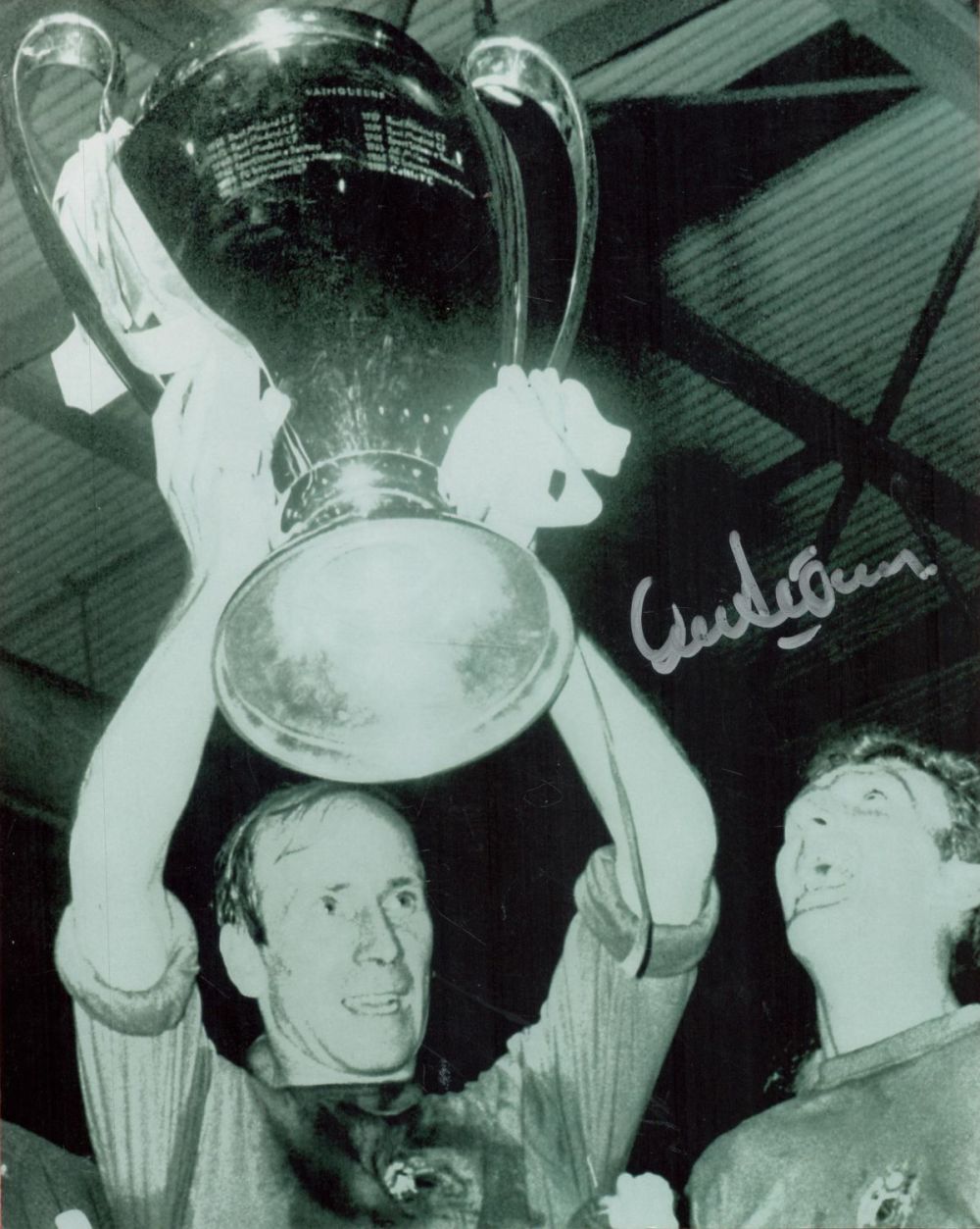 Lot 349: Football Man Utd Legend Alex Stepney Signed 10x8...