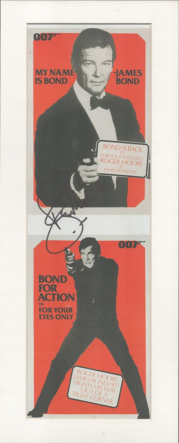 Lot 39: For Your Eyes Only signed mounted colour promo...