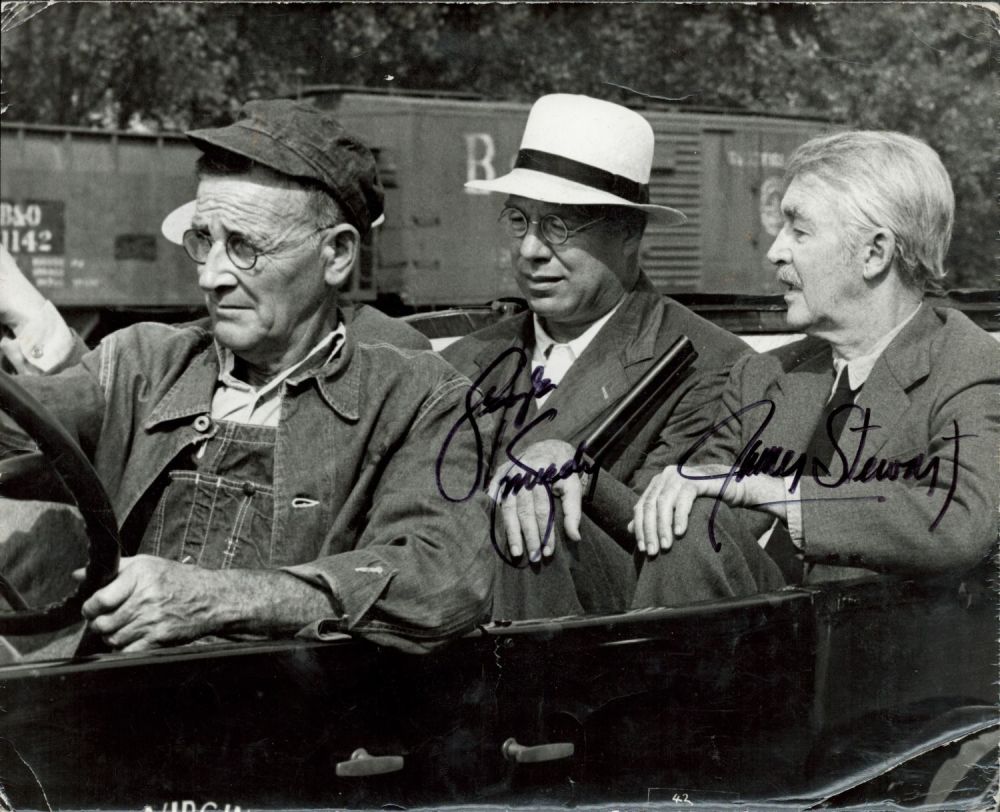 Lot 74: James Stewart and George Kennedy signed vintage 10...