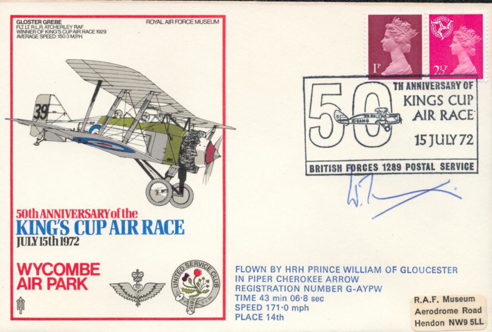 Lot 135: HRH Prince William of Gloucester signed 1972 Kings...