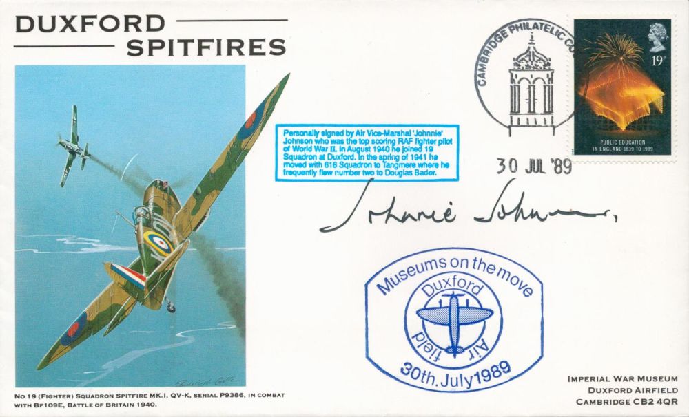 Lot 153: WW2 RAF AVM Johnnie Johnson Signed Duxford Spitfires...