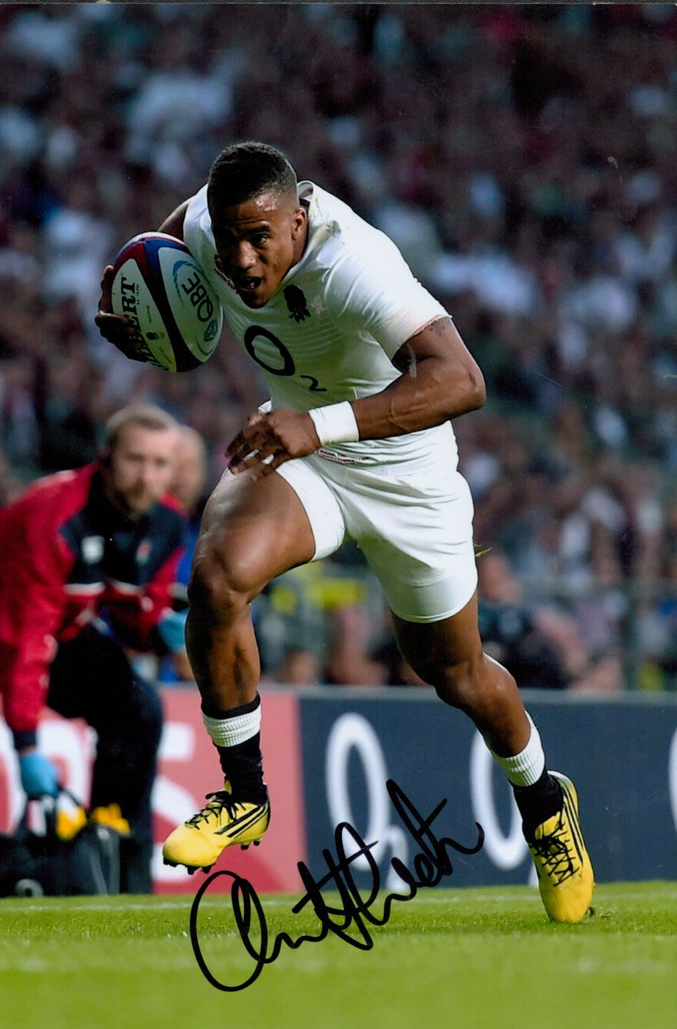 Lot 164: England Rugby International Anthony Watson Signed 12x8 Colour...