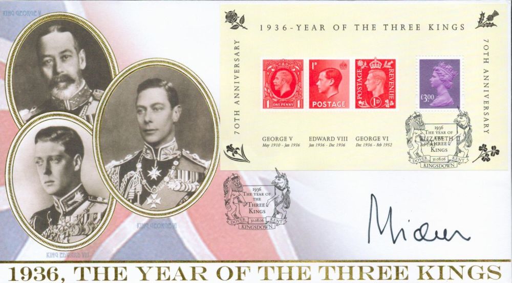 Lot 178: HRH Prince Michael of Kent Signed Internet Stamps,...