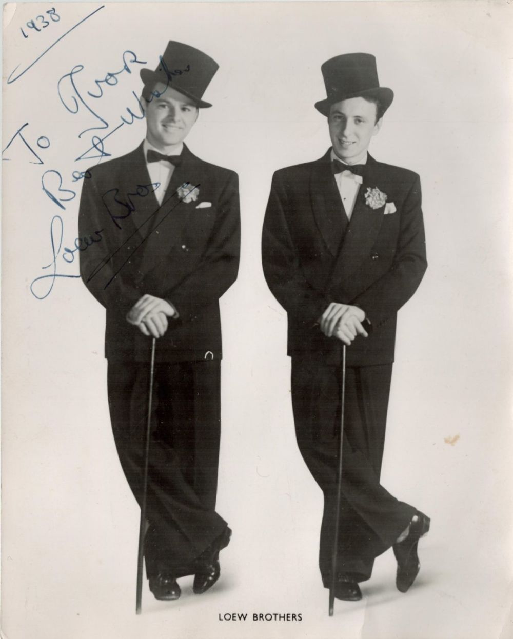 Lot 204: Lowe Brothers signed and dedicated 10x8 vintage promo...
