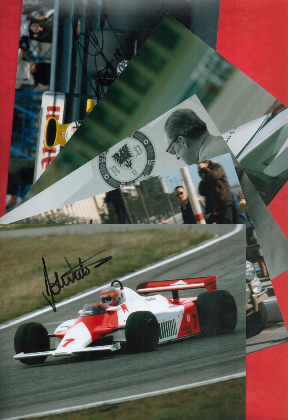 Lot 176: Motor Racing Collection 9 fantastic, signed photos from...