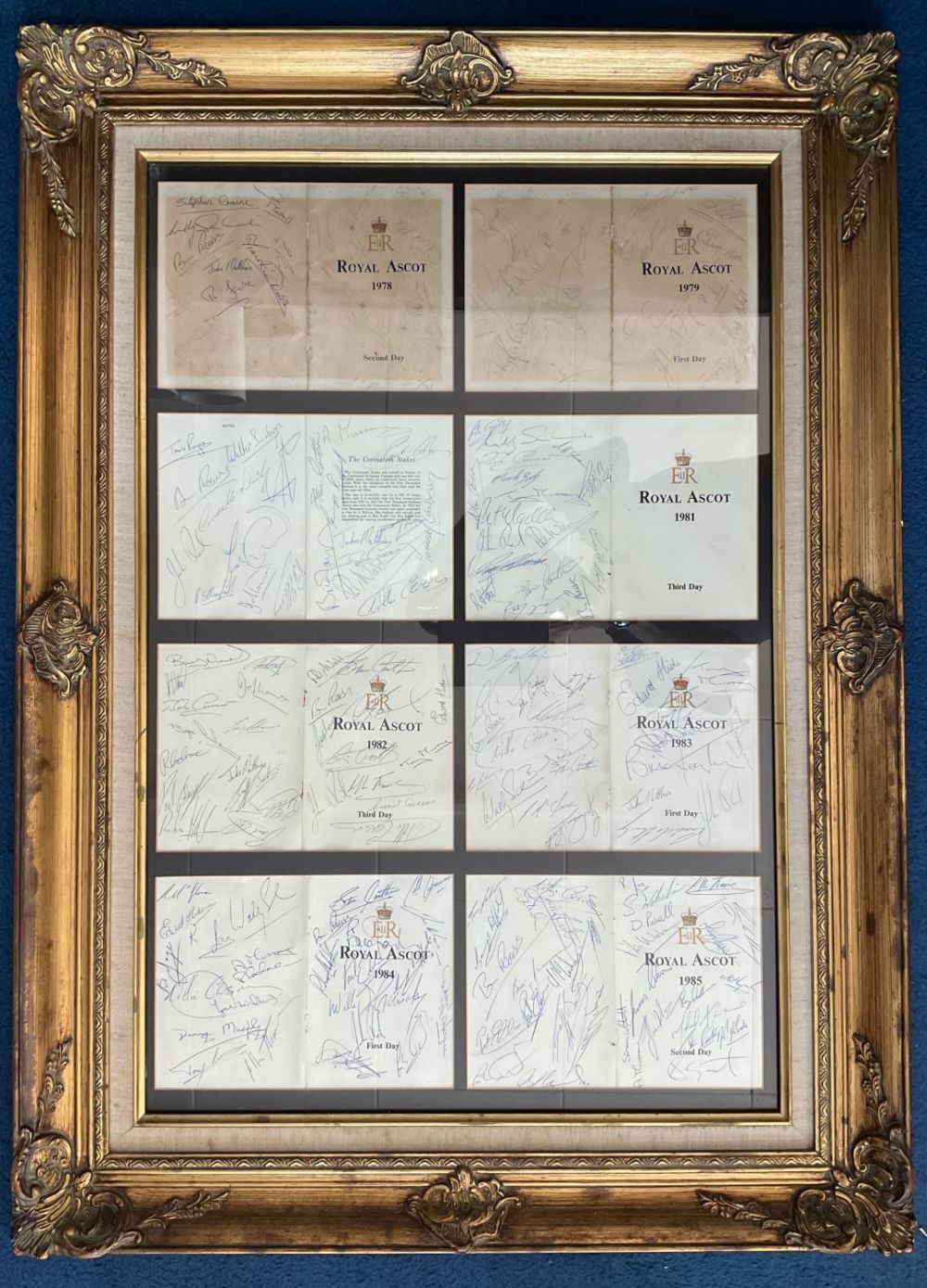 Lot 185: Horse Racing Royal Ascot multi signed Framed and...