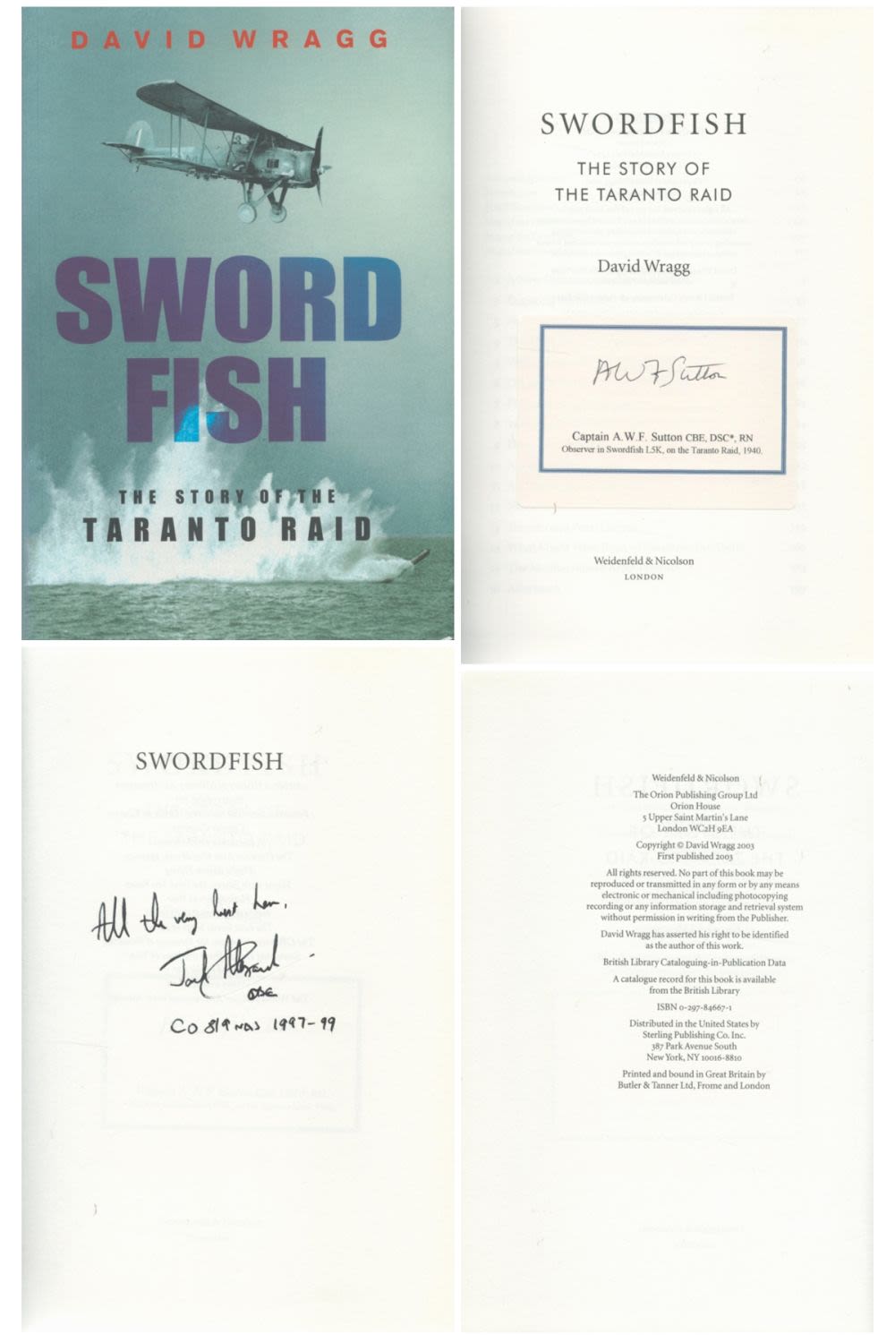 Lot 204: WW2 Capt AWF Sutton (Observer on Taranto Raid...
