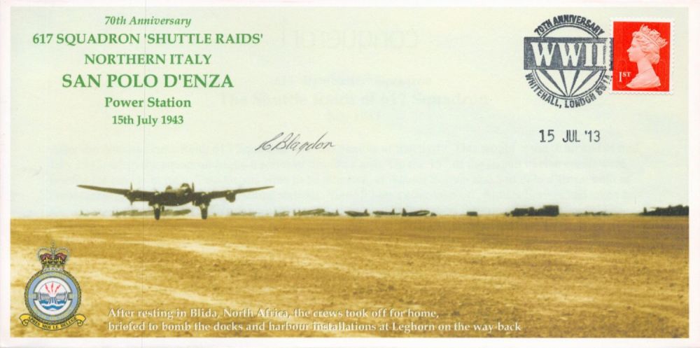 Lot 152: WW2 W/O Reginald Blagdon Signed 617 Sqn Shuttle...