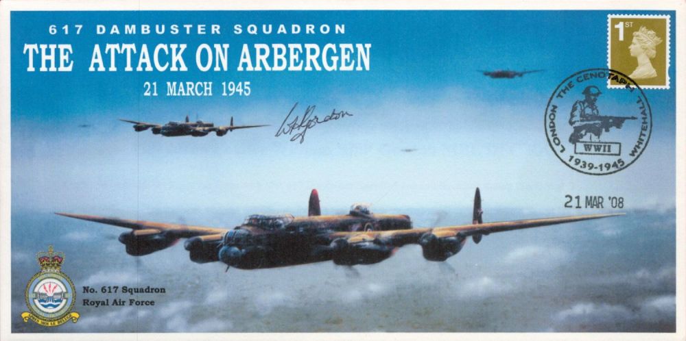 Lot 157: WW2 Sqn Ldr Bill Gordon DFC Signed 617...