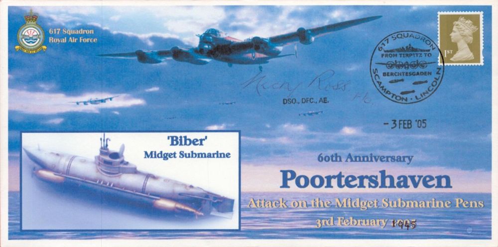 Lot 158: WW2 F/O Nicky Ross DSO DFC Signed 60th...