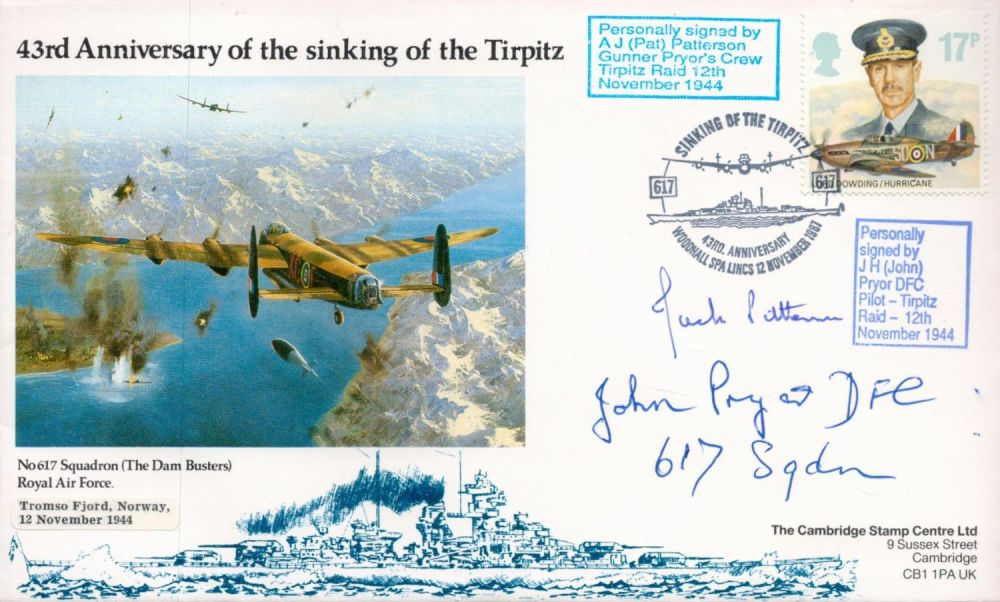 Lot 170: WW2 Pat Patterson and John Pryor Signed 43rd...