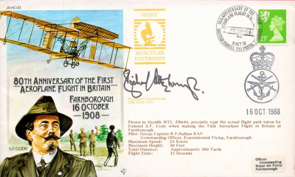 Lot 182: RAF Sir Richard Attenborough Signed 80th anniv of...