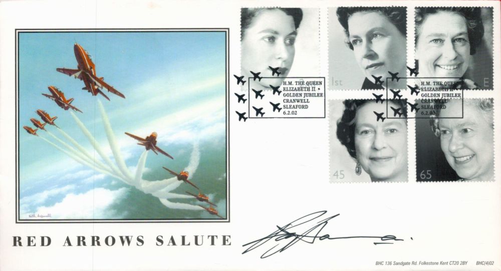 Lot 197: RAF Ray Hanna Signed Red Arrows Salute British...