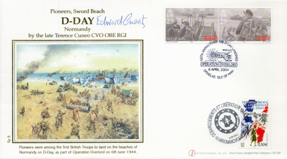 Lot 204: WW2 Royal Navy Officer Teddy Gueritz Signed D...