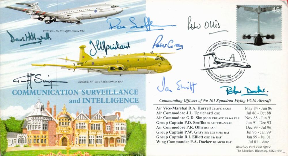 Lot 209: RAF 11 Commanding Officers of 101 Sqn Signed...