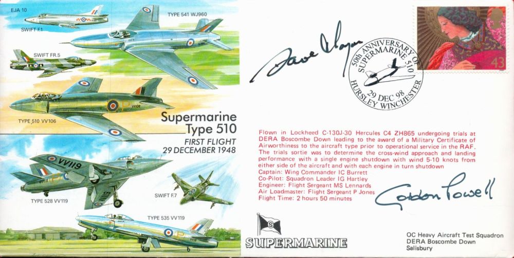 Lot 210: RAF Lt Dave Morgan and Gordon Powell Signed...
