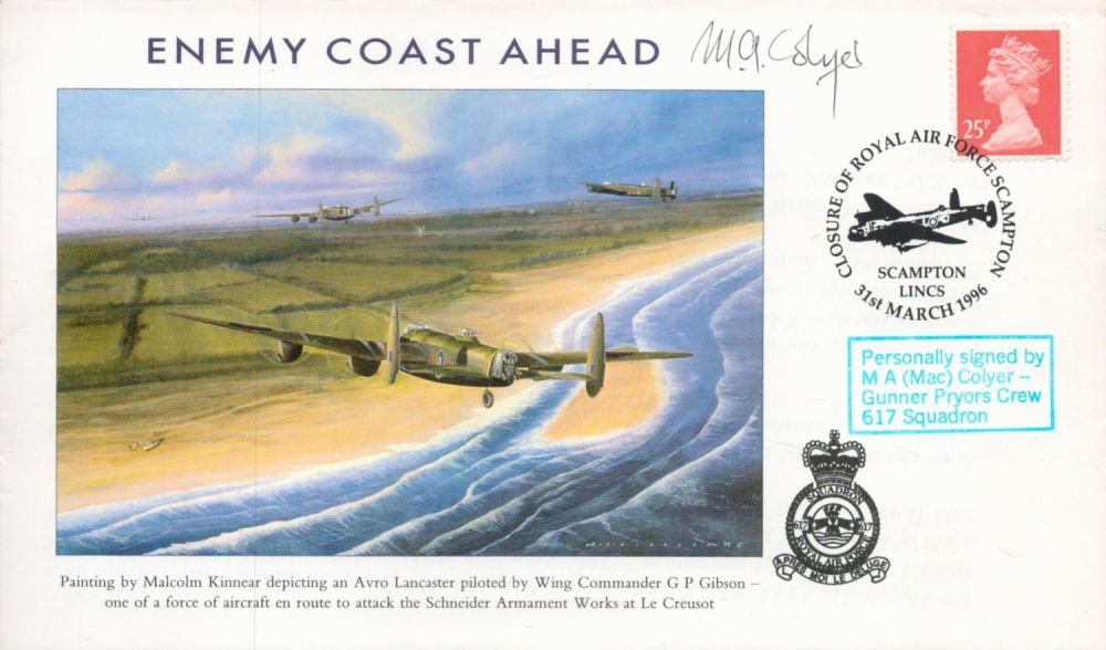 Lot 241: WW2 Mac Colyer (617 Squadron) Signed Enemy Coast...