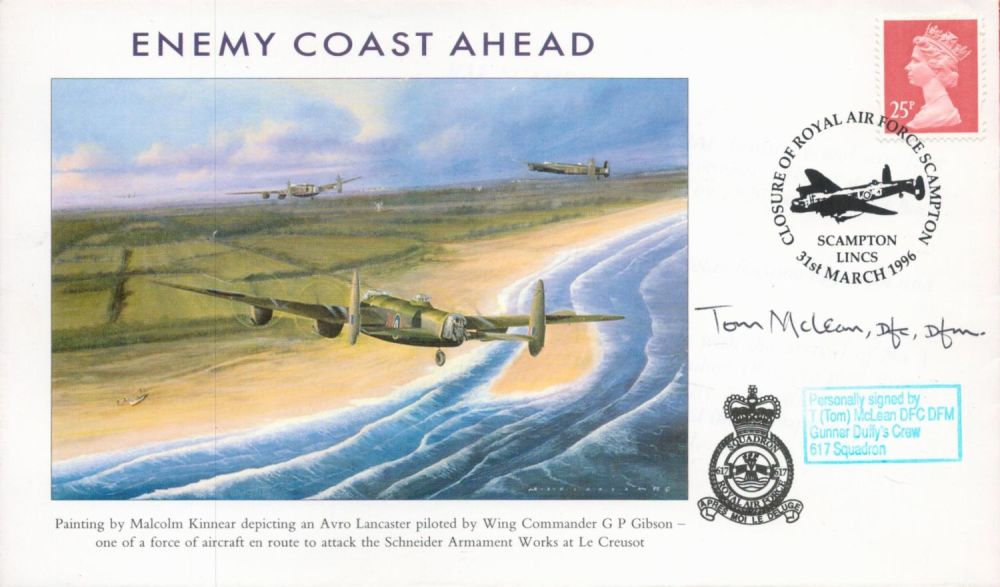 Lot 246: WW2 Tom McLean DFC DFM (617 Squadron) Signed...
