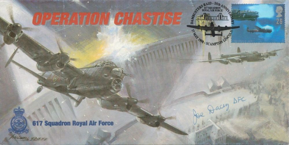 Lot 255: WW2 RAF F/O Joe Dacey DFC (617 Squadron)...
