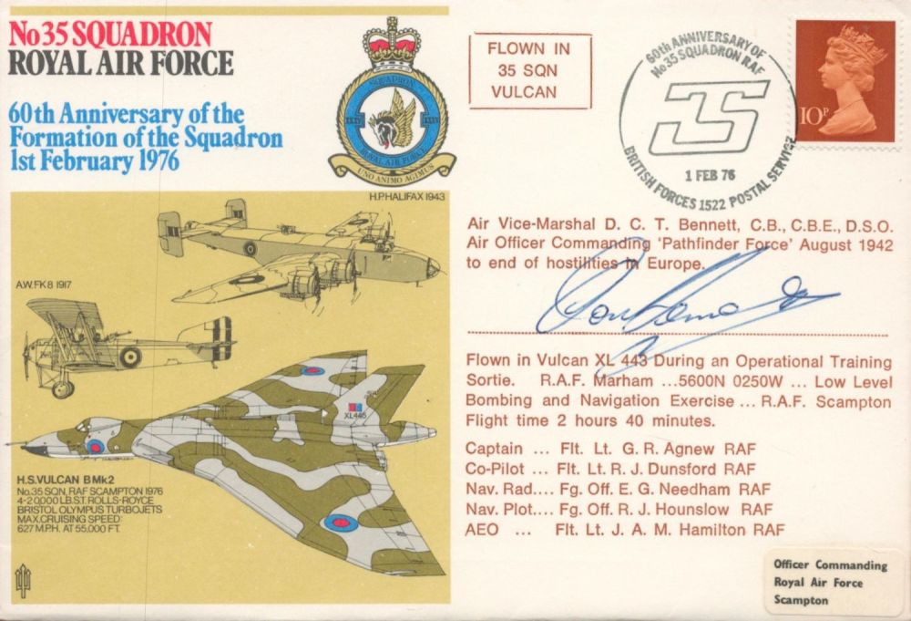 Lot 303: WW2 AVM Tom Bennett DSO Signed No 35...