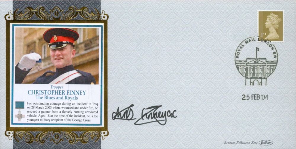 Lot 330: Trooper Christopher Finney GC Signed on his own...