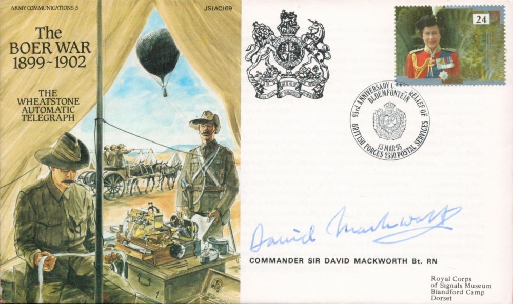 Lot 343: Commander Sir David Mackworth Signed the Boer War...