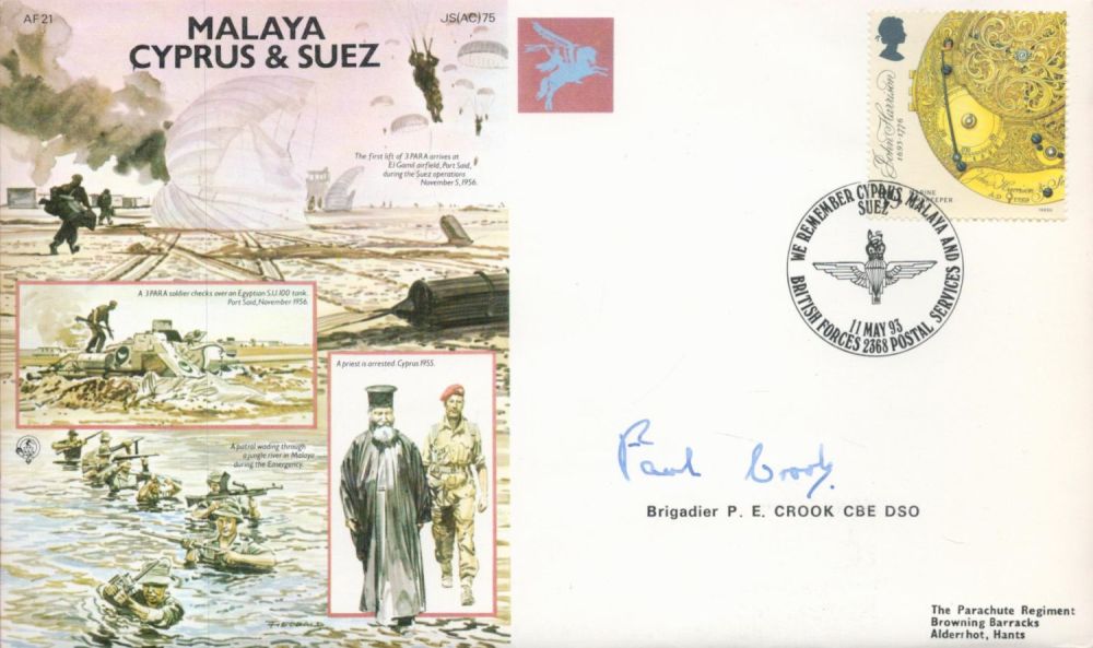 Lot 348: Army Brigadier Paul E Crook CBE DSO Signed...