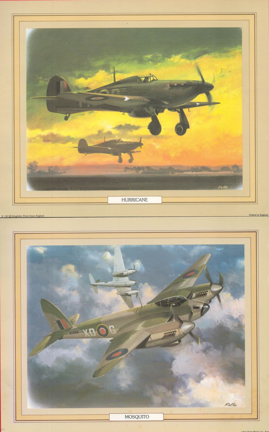Lot 362: WW2 RAF Collection of 3 10x8 inch Colour...